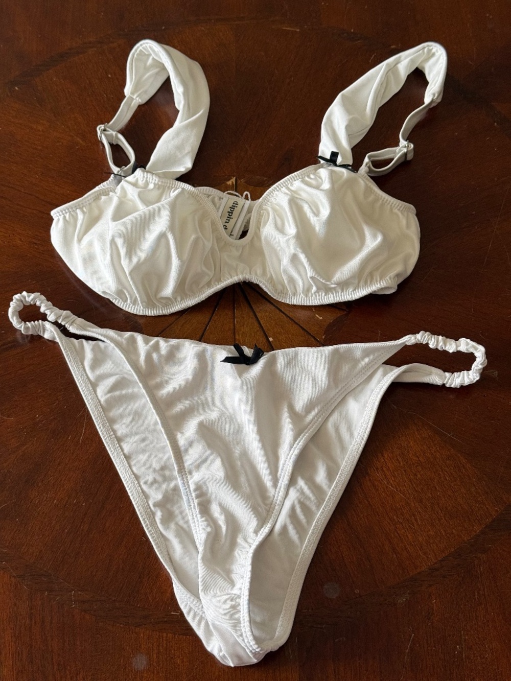 NWOT Dippin' Daisy's Bridal Bikini, White, L/XL